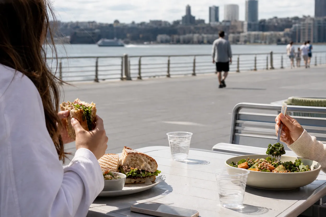 Editorial detail for Riverside Park South Pier I Cafe: A Wheel-Friendly Hudson Sunset Plan