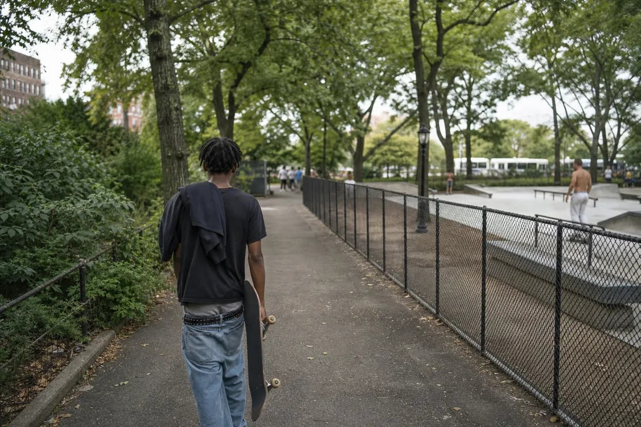 NYC experience scene for Riverside Skate Park Spectating: A Free Uptown Stop With Teens