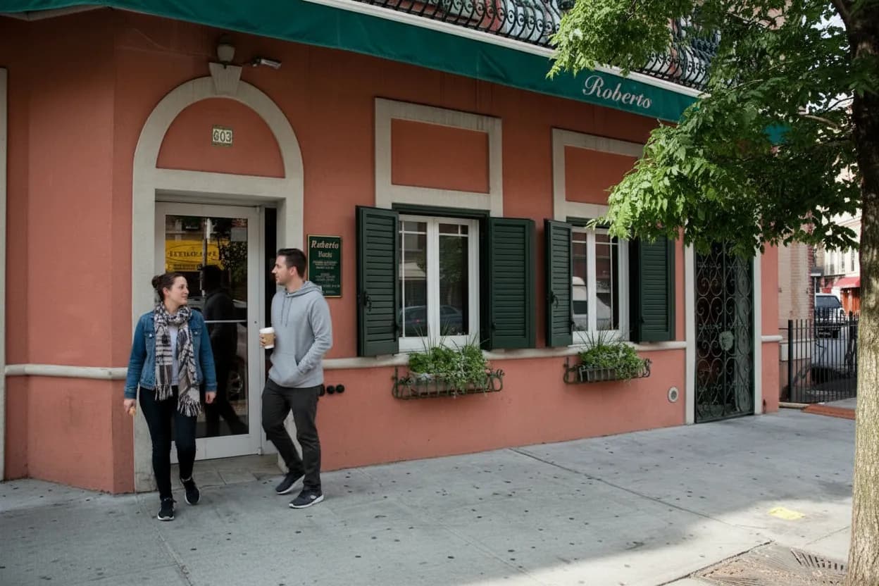 NYC experience scene for Roberto’s in Belmont for a Bronx Birthday Lunch Without Arthur Avenue Drift