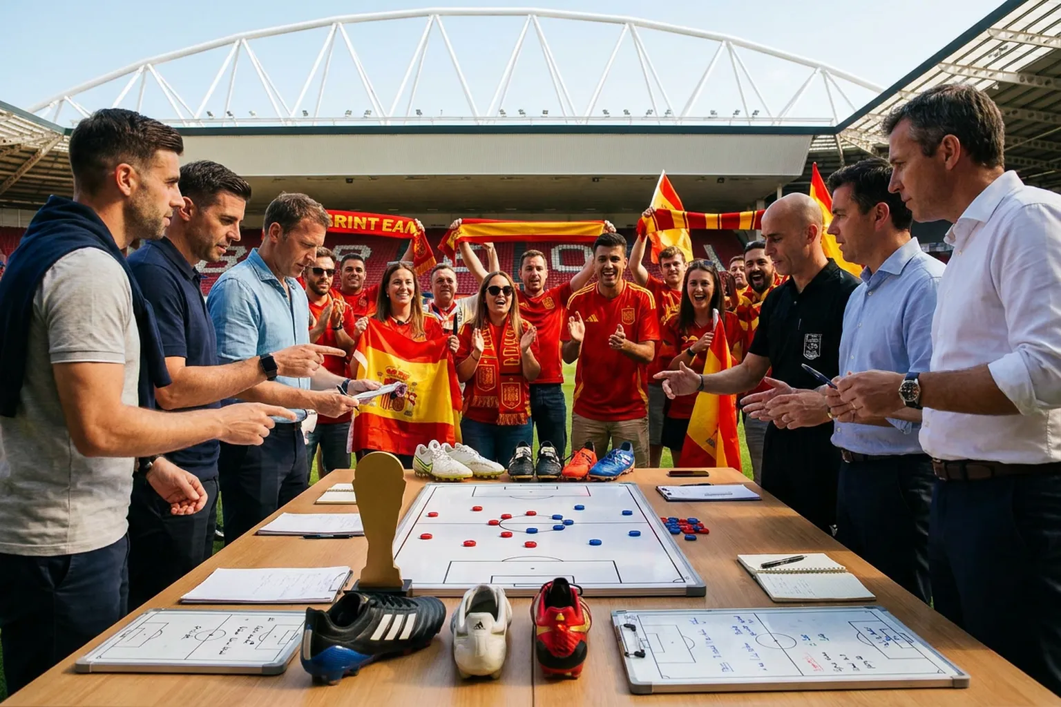 Bright World Cup match-day scene in East Rutherford · New York City · North America.