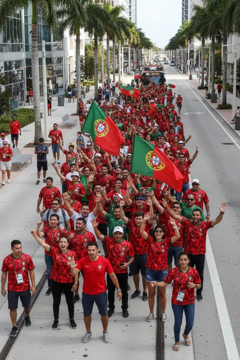 Palm Beach Gardens public fan route details for Portugal supporters