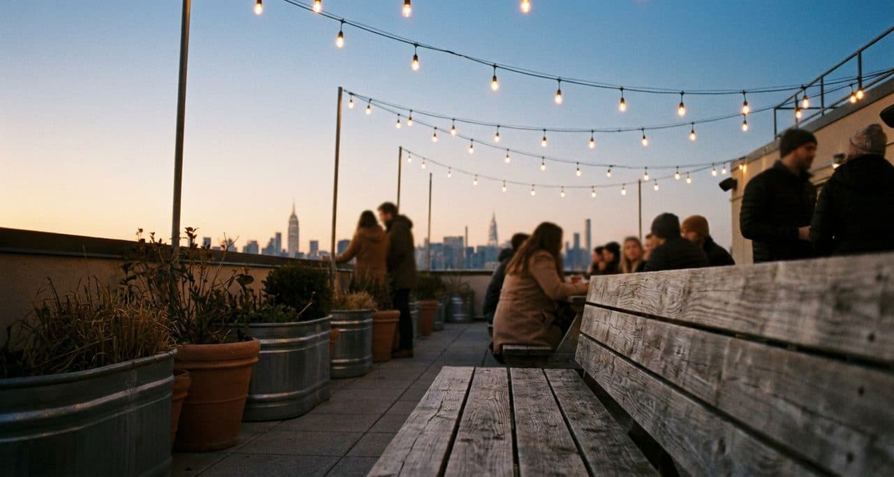 The Corona Rooftop Beer Garden Nobody Knows Is Open Year-Round - scene