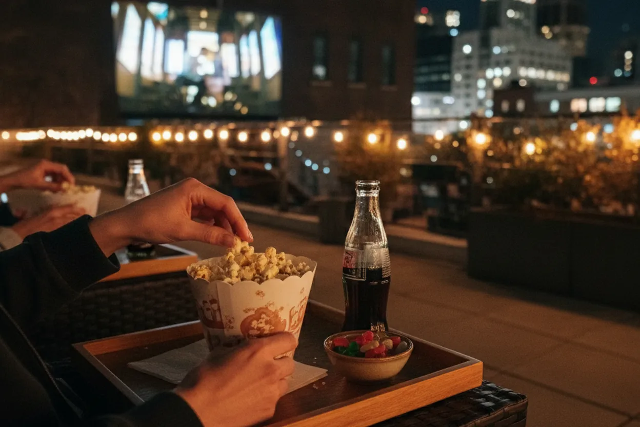Editorial detail for Rooftop Cinema Club Midtown: A Movie Night When the View Is Half the Plan