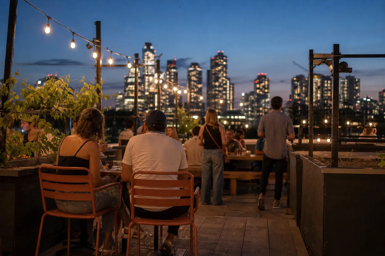 Cover scene for Rooftop Reds at Brooklyn Navy Yard: A Sunset Wine Plan for a Low-Pressure Date