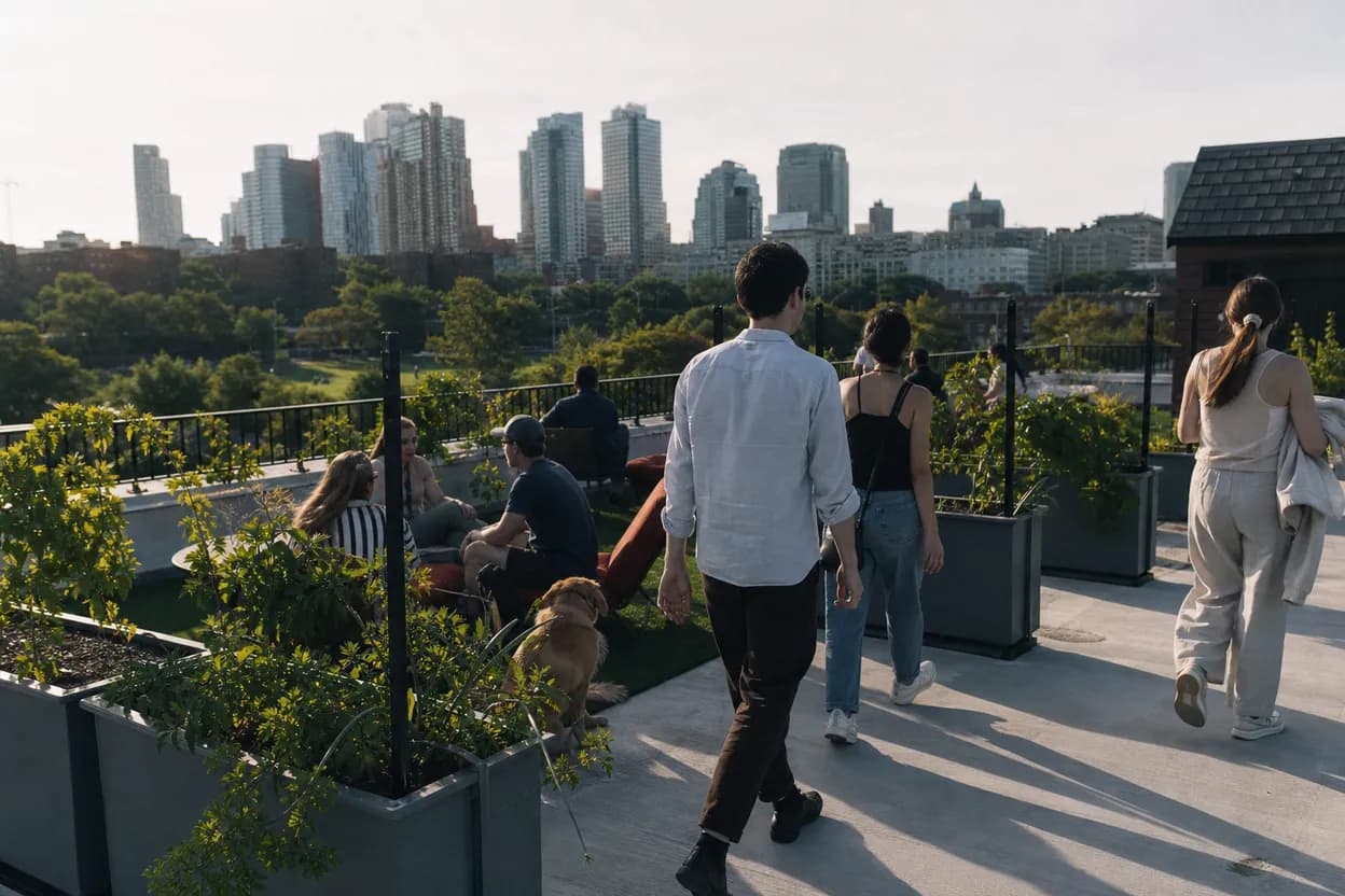 NYC experience scene for Rooftop Reds at Brooklyn Navy Yard: A Sunset Wine Plan for a Low-Pressure Date