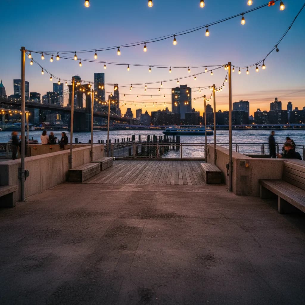 Rooftop Restaurants NYC: Pier 17 Before Sunset Is a Timing Trick - detail scene
