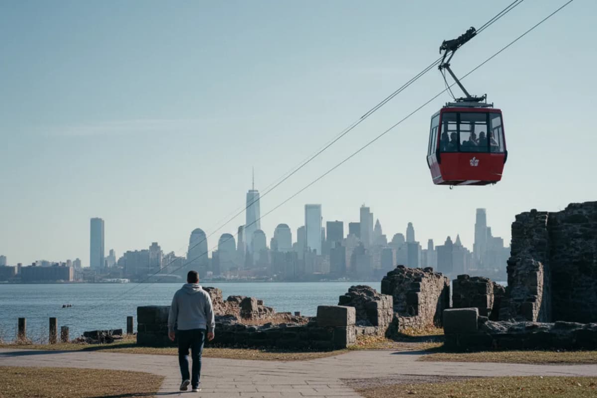 Cover scene for Roosevelt Island South Loop: Tram Views, Ruins, and a Quiet Waterfront