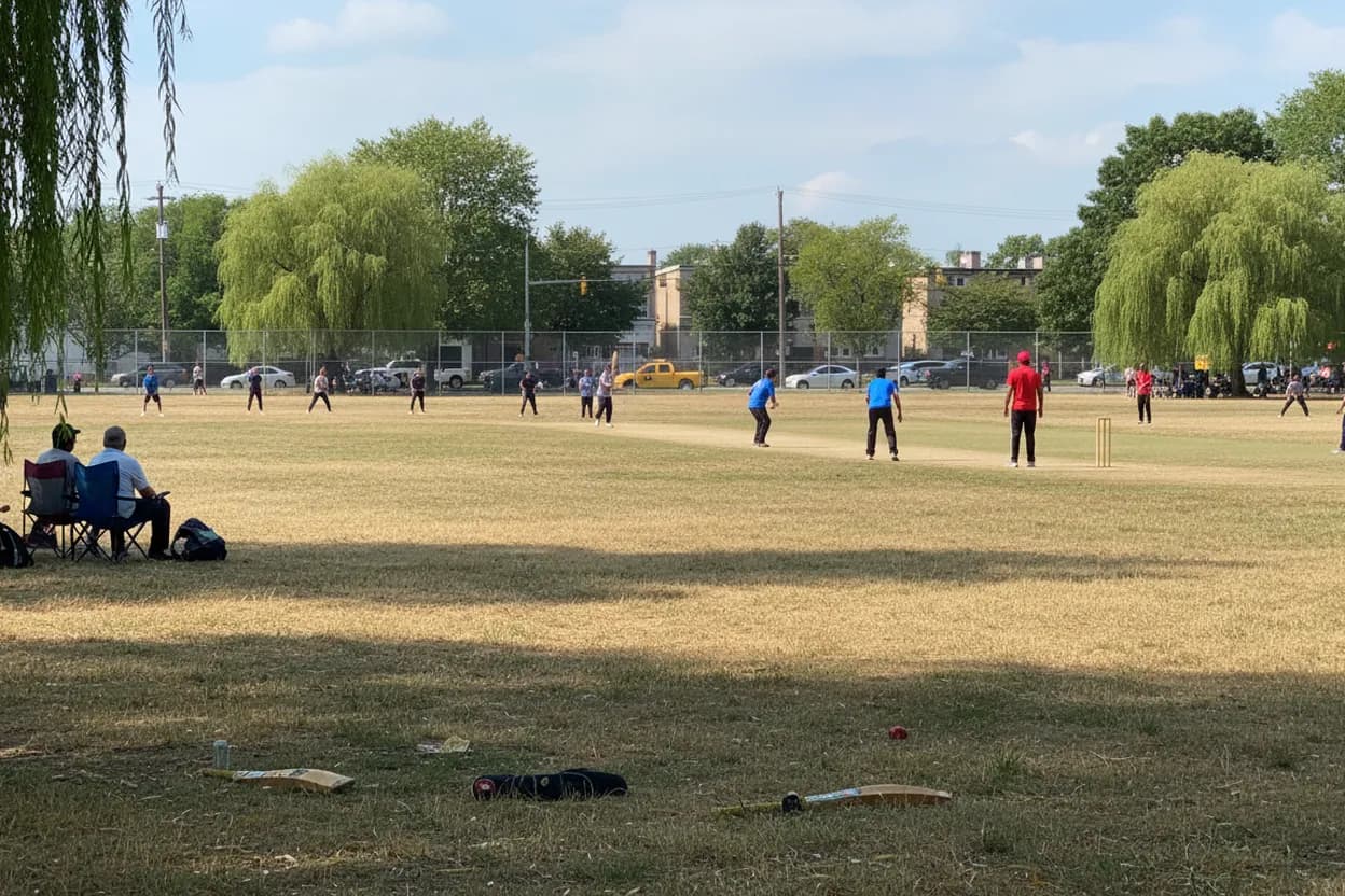 Cover scene for Roy Wilkins Park Cricket Nets for Friends Testing a Weekend Match