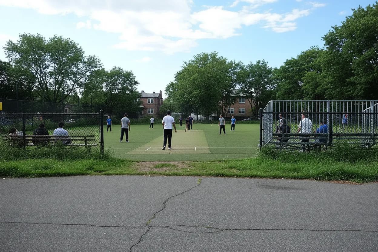 NYC experience scene for Roy Wilkins Park Cricket Nets for Friends Testing a Weekend Match