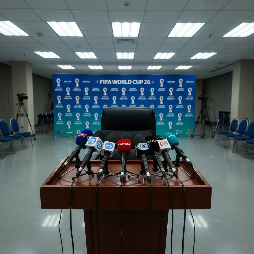 A luxury private box overlooks the World Cup pitch at SoFi Stadium