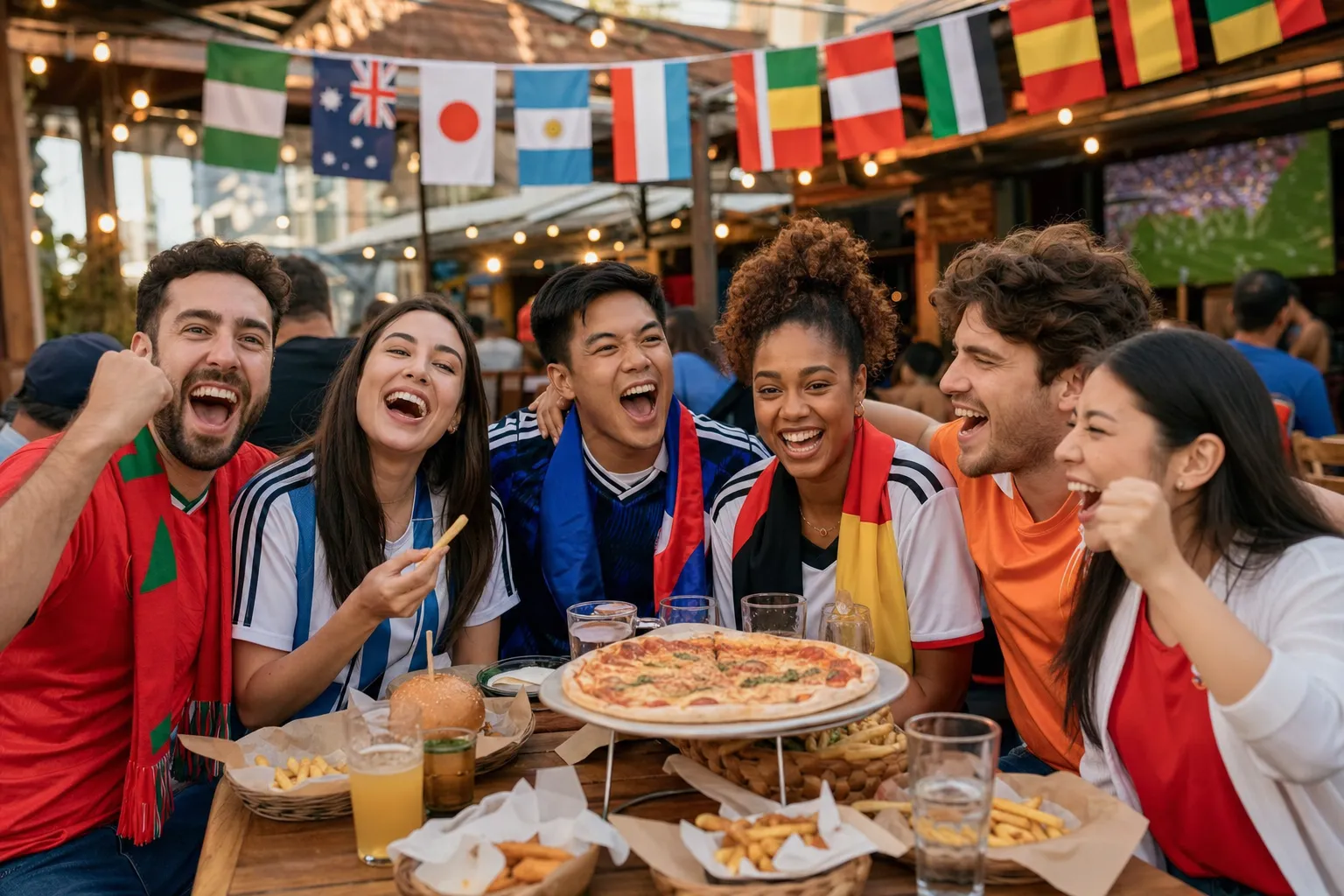 San Francisco Bay Area fans using a post-match wait or food stop as part of the route