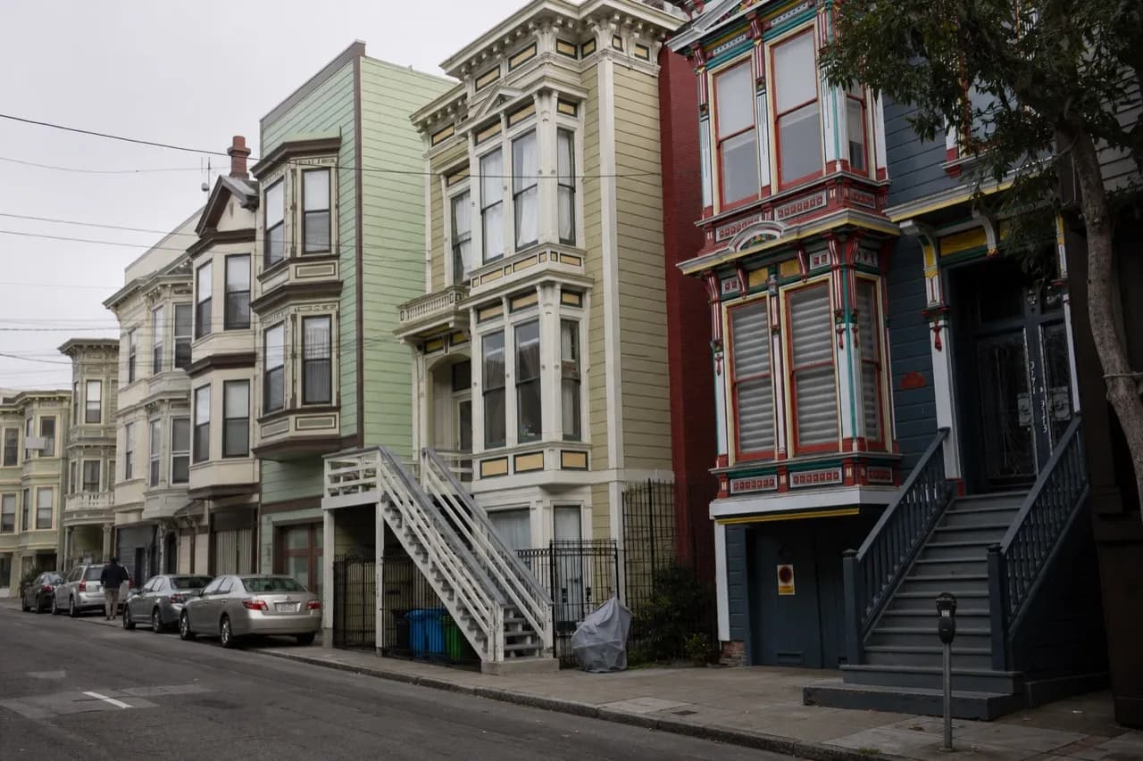 Haight Street storefronts with painted signage