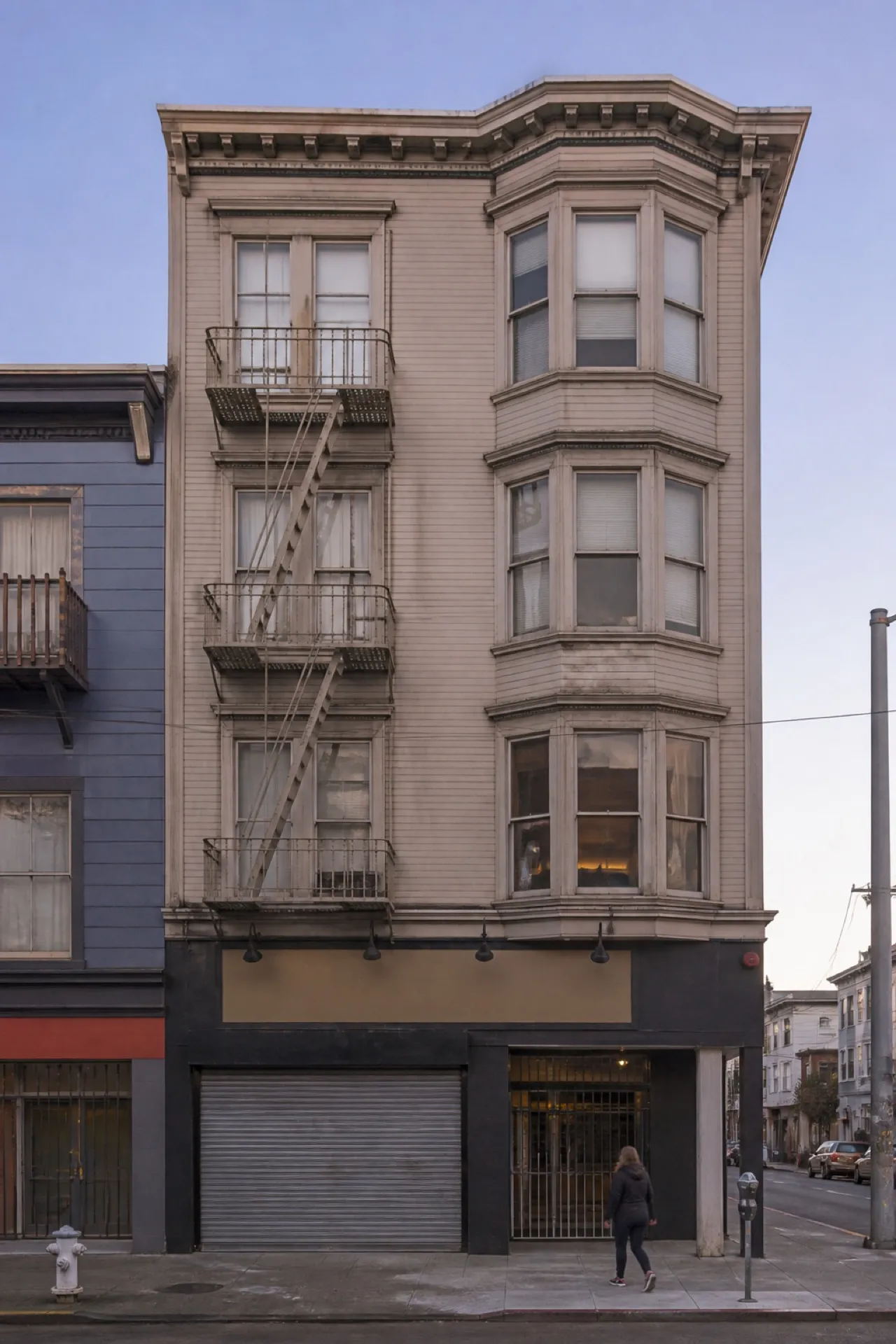 Plain shopfront on a Haight-Ashbury street in San Francisco
