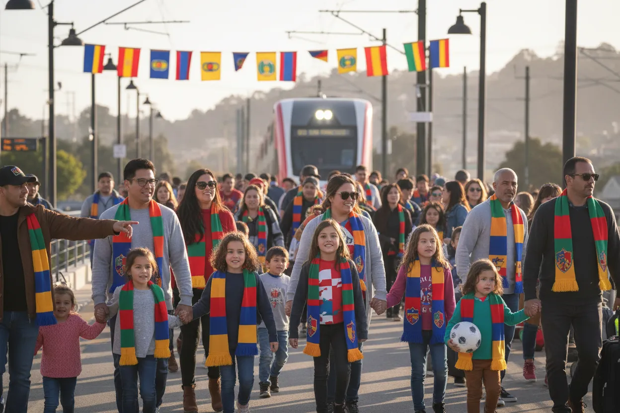 San Jose Food Trucks to Levi's route image
