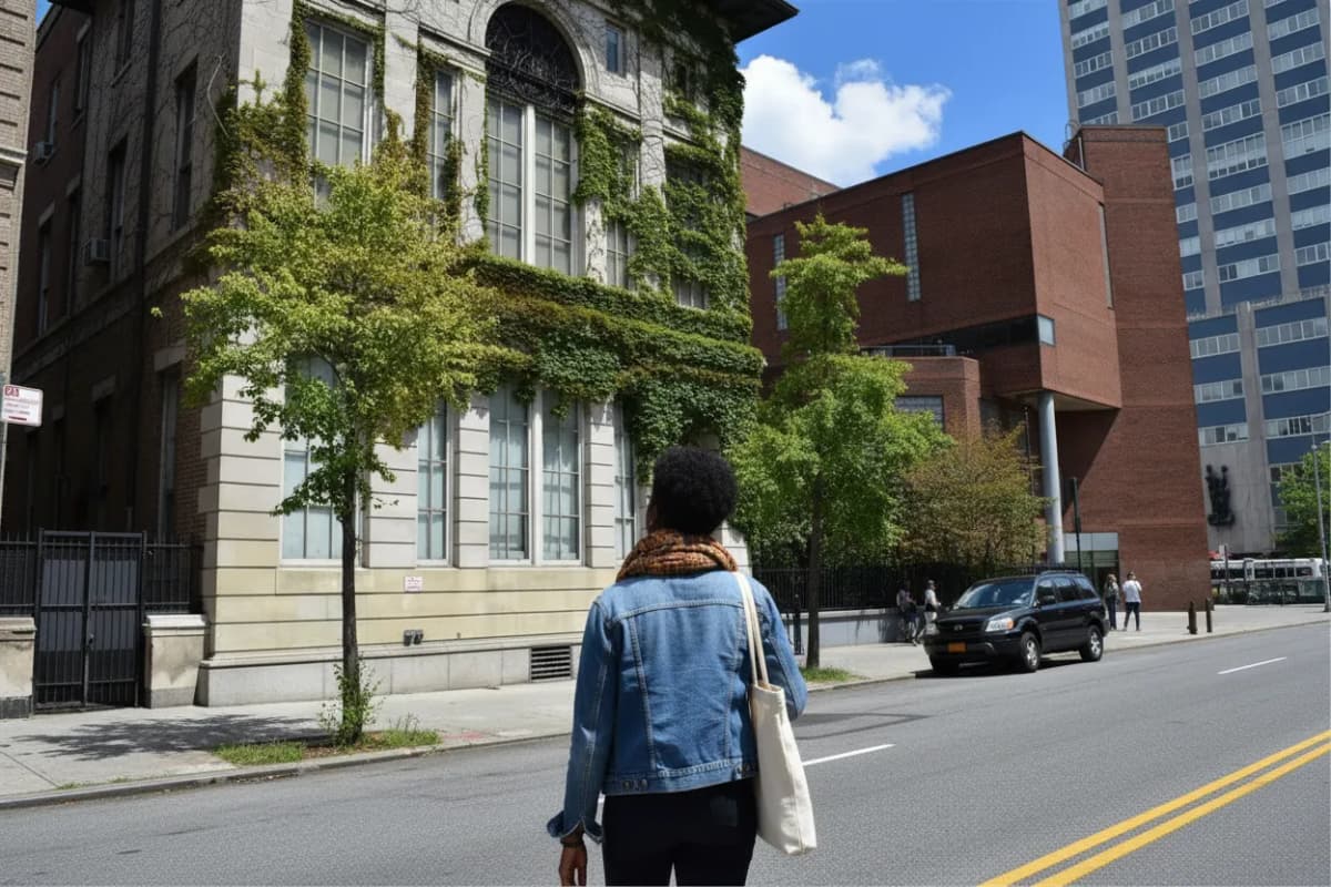 NYC experience scene for Schomburg Center Teen Study Card: A Harlem Research Stop Before Fall Projects Start