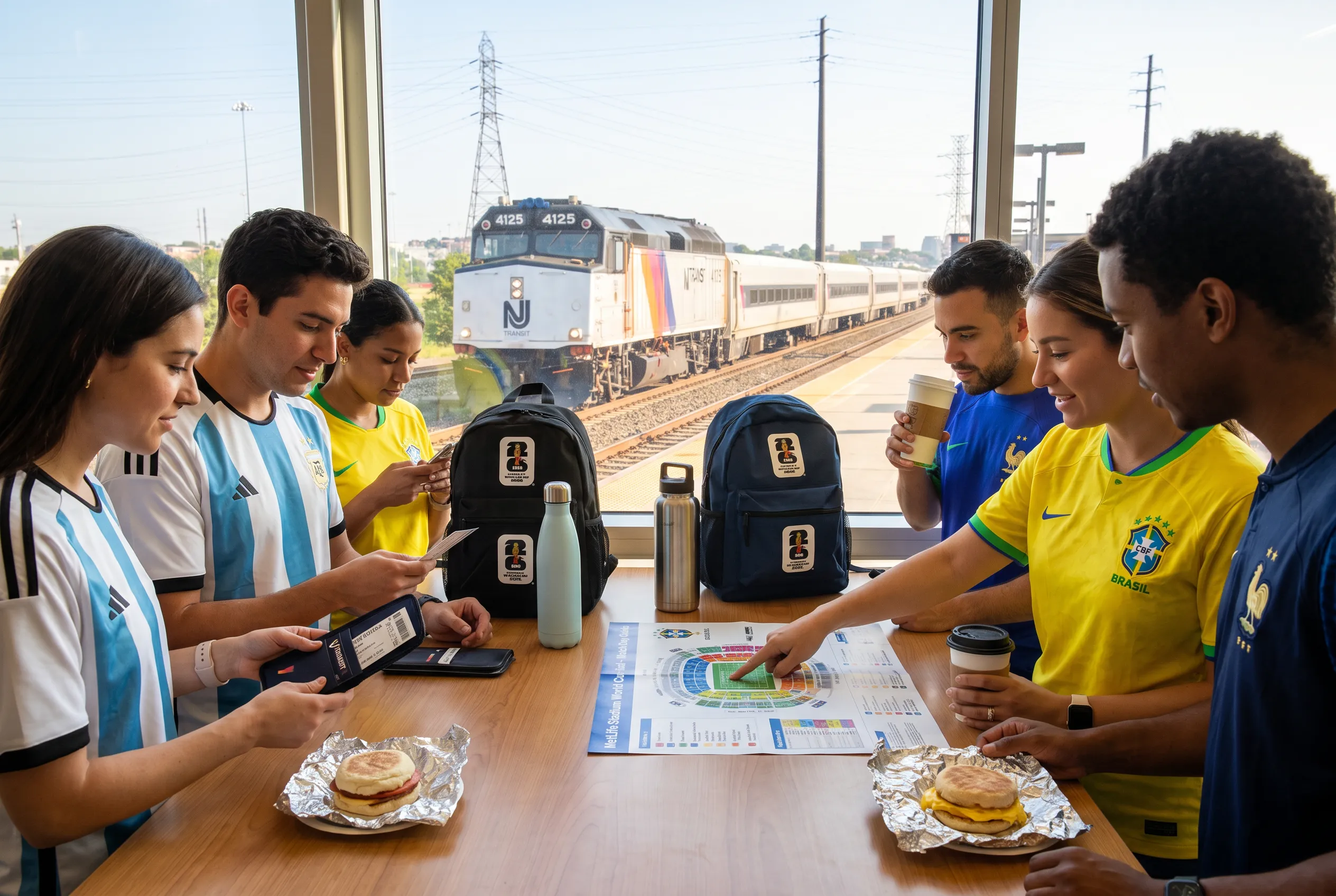 A bright practical scene for secaucus transfer guide for world cup final travelers.