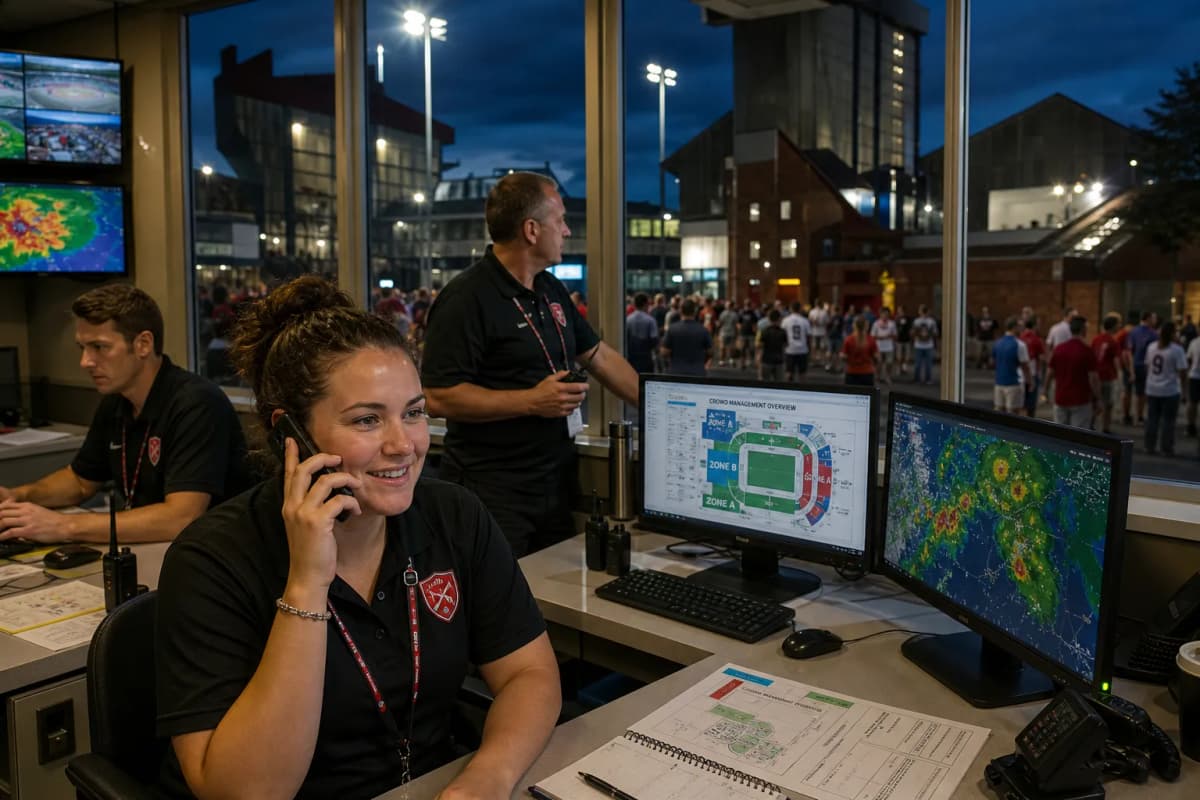 Bright World Cup match-day scene in Atlanta · Miami · New York.