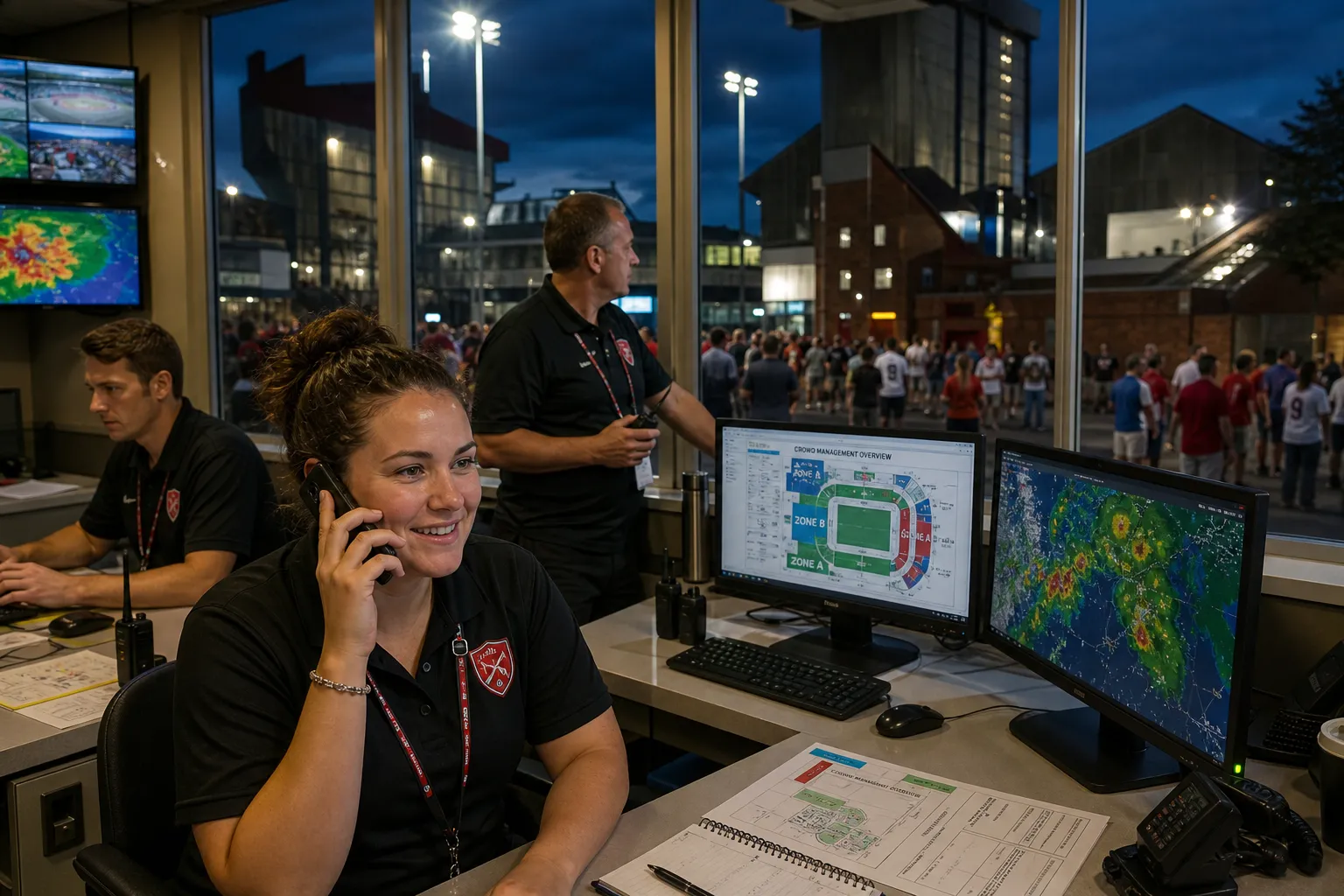 Bright World Cup match-day scene in Atlanta · Miami · New York.