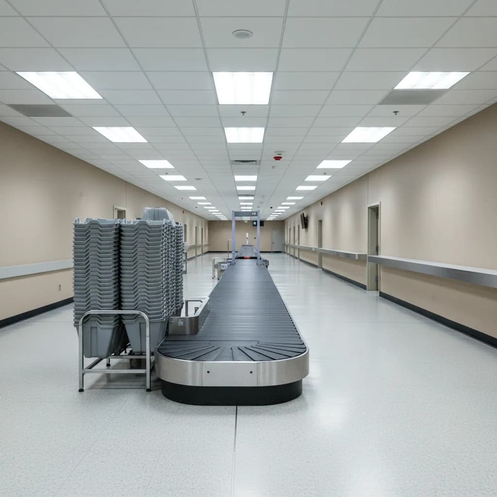Airport security checkpoint representing the screening concerns at World Cup 2026
