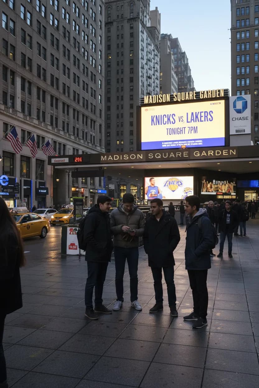 Photorealistic editorial scene for How to Plan Around the NBA Schedule in NYC in NYC.