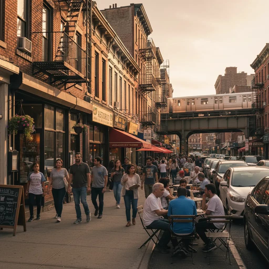 Photorealistic editorial scene for Resy Alternatives Around Queens for Last-Minute Tables in New York City.