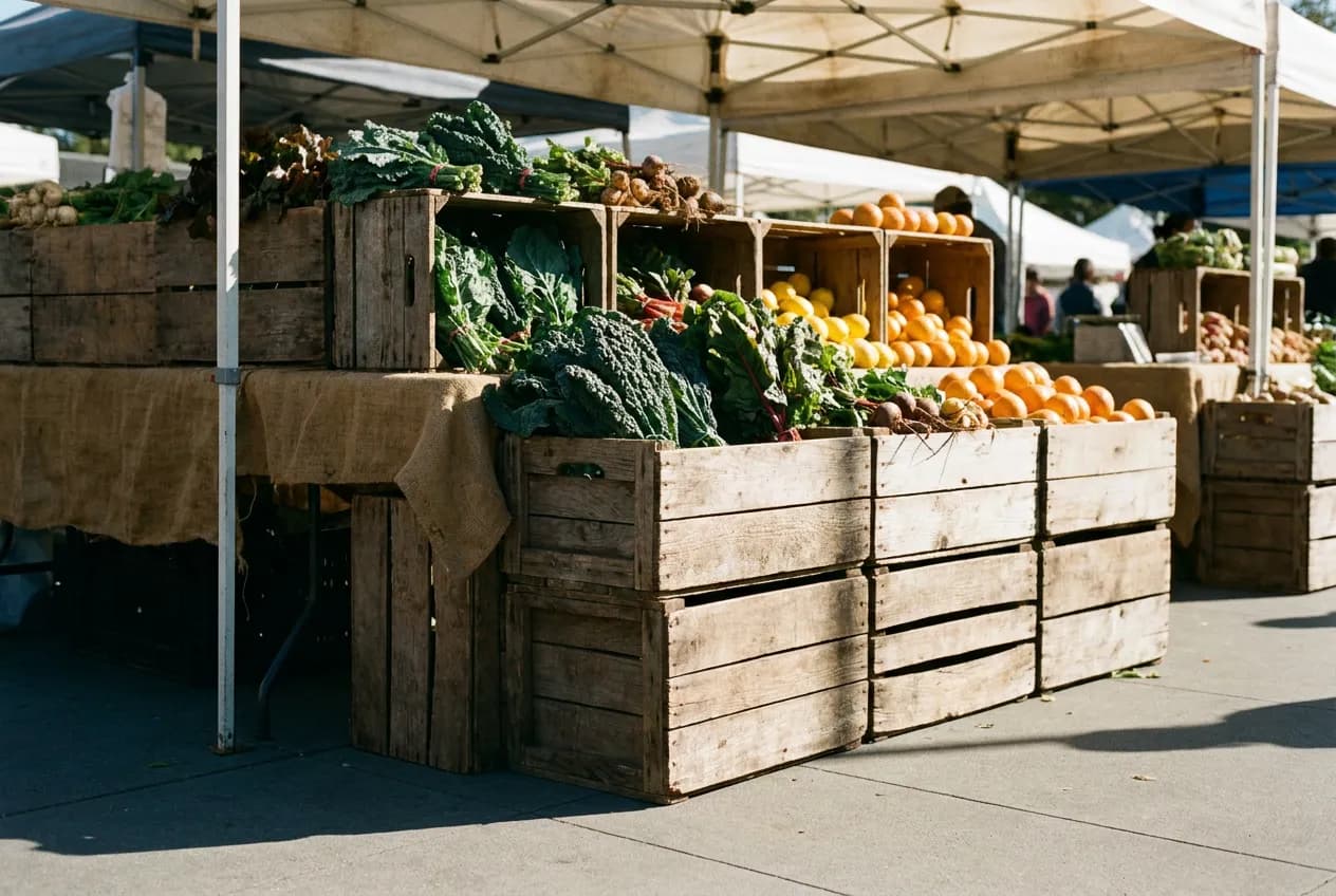 Alemany Farmers Market in Bernal Heights, San Francisco — scene photograph