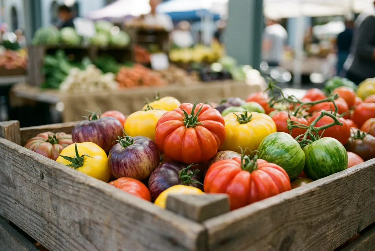Ferry Plaza Farmers Market in Embarcadero, San Francisco — scene photograph