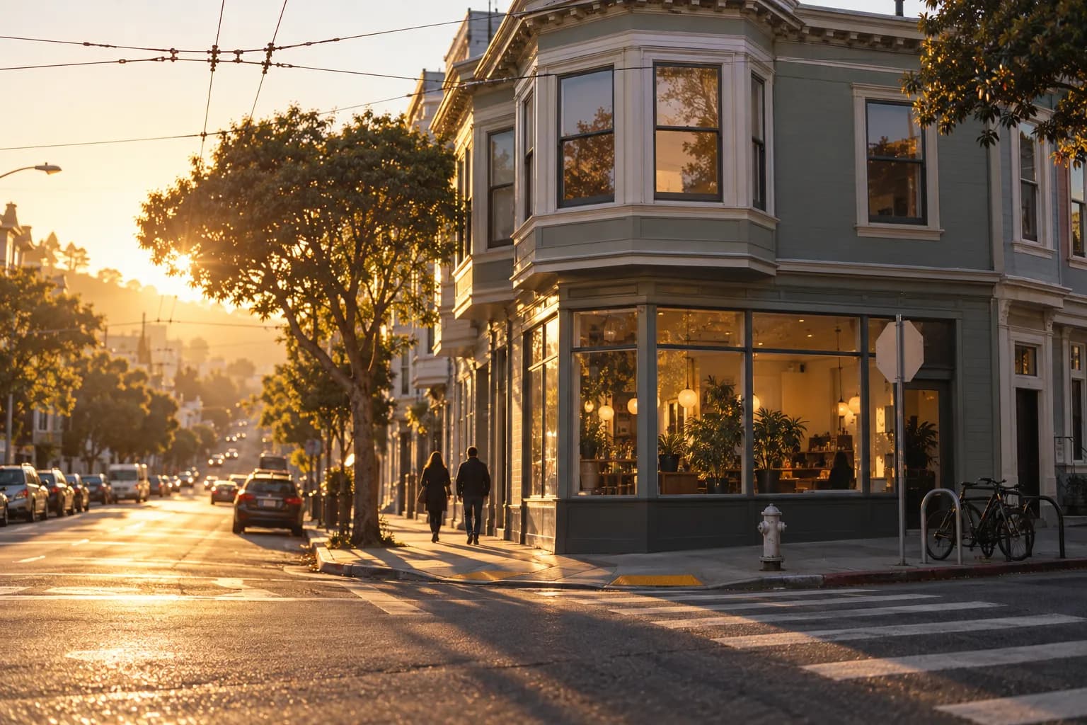 A street corner in the Mission District of San Francisco