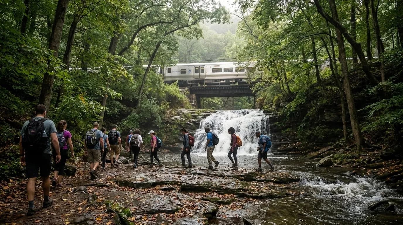 Cover scene for Shaded Waterfall Trails Near NYC for Peak Heat Weekends