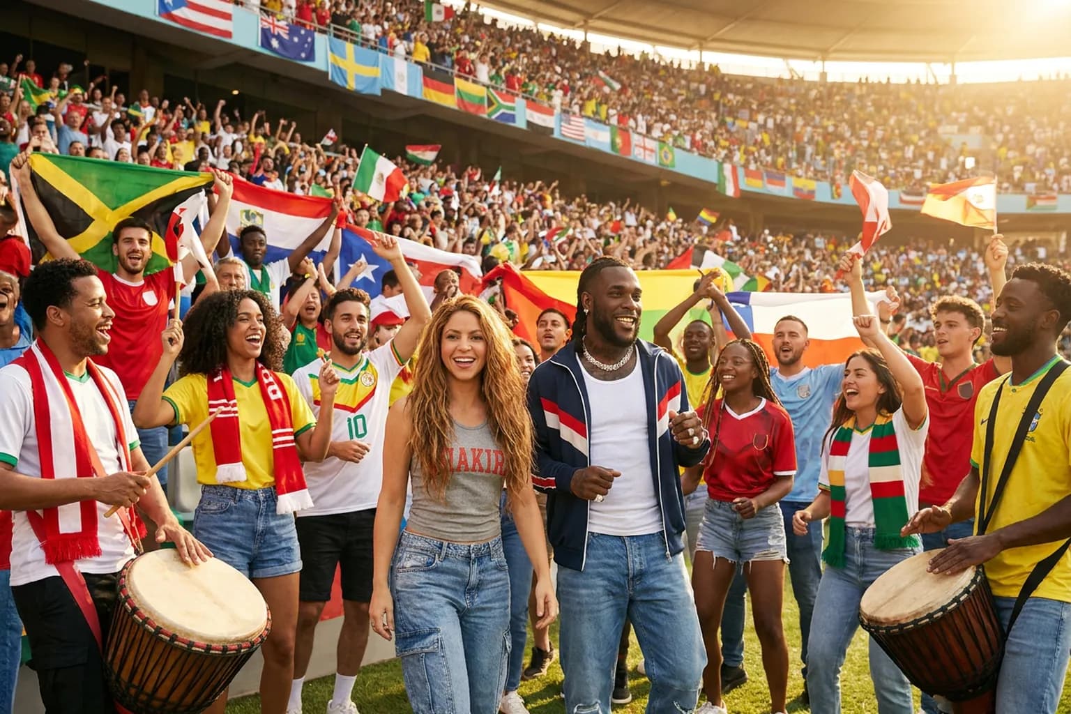 World Cup supporters navigating East Rutherford · New York City · North America during match day.