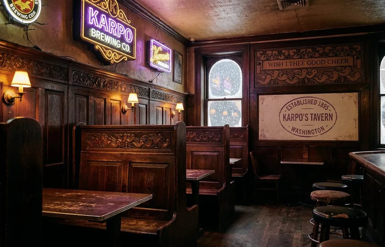 Simon's Tavern's back room when the glogg starts simmering