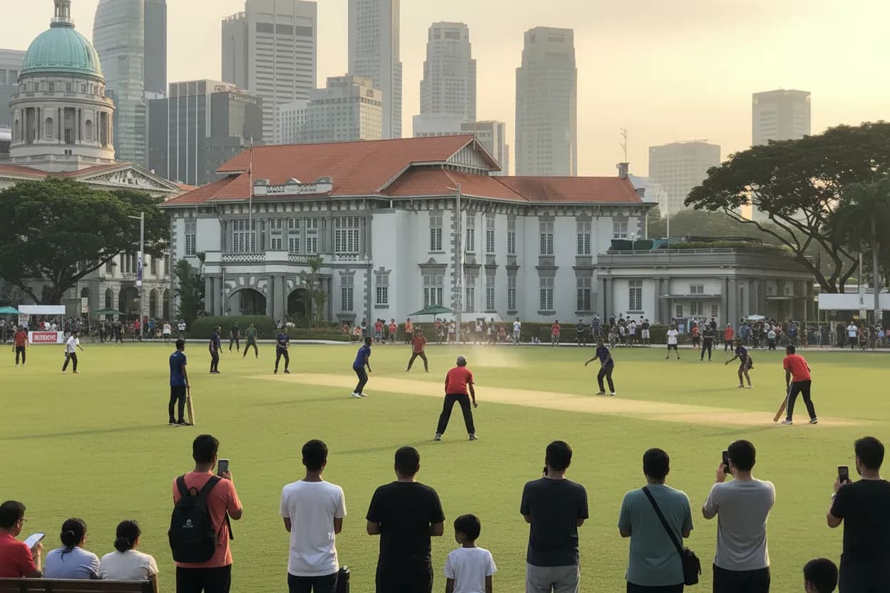 Singapore cricket context finish for an England vs India route