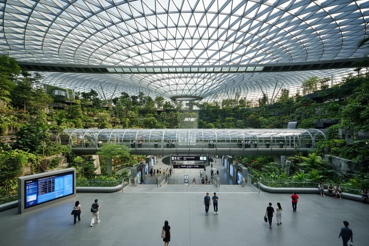 Jewel Changi weatherproof finish for a Singapore indoor route