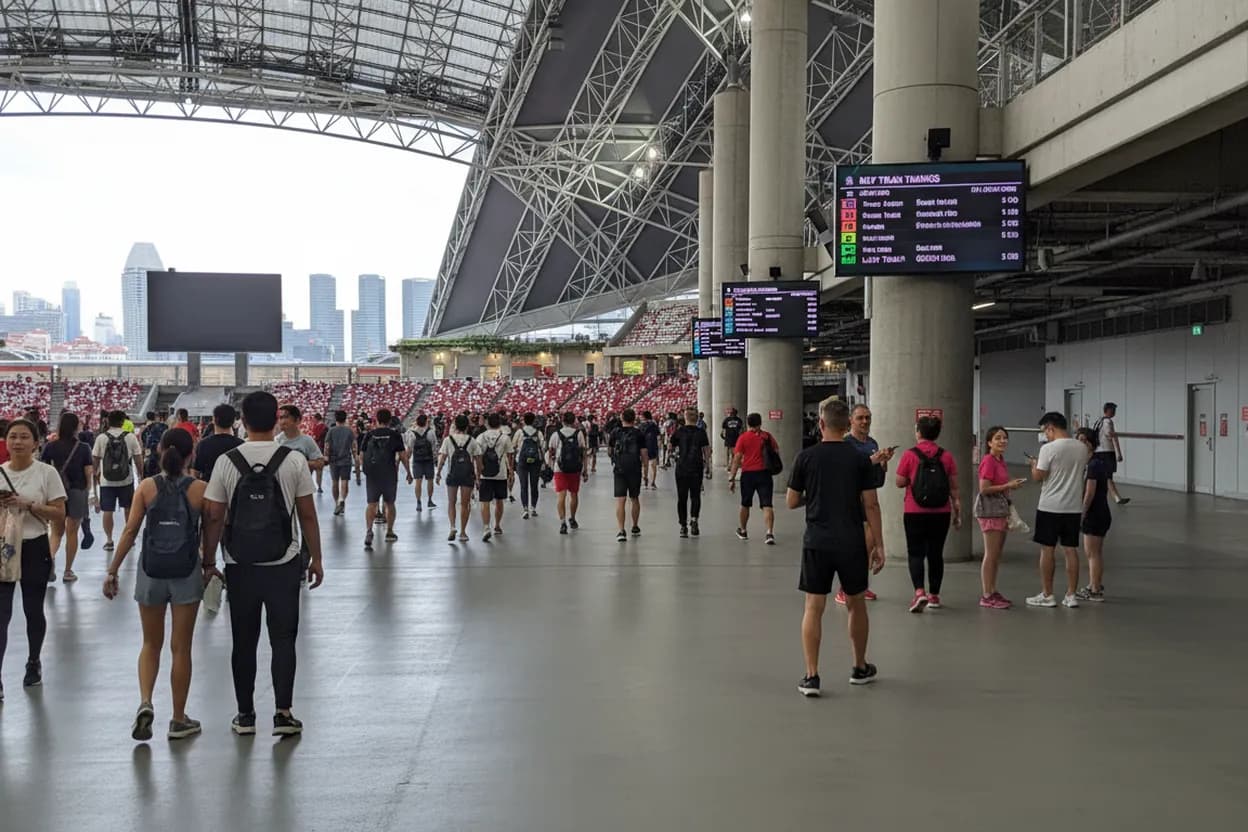 Sports Hub public route context for a Singapore watch plan