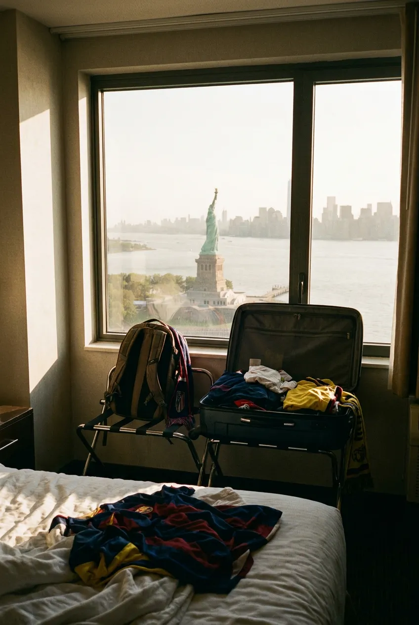 Soccer-themed hotel stay planning detail