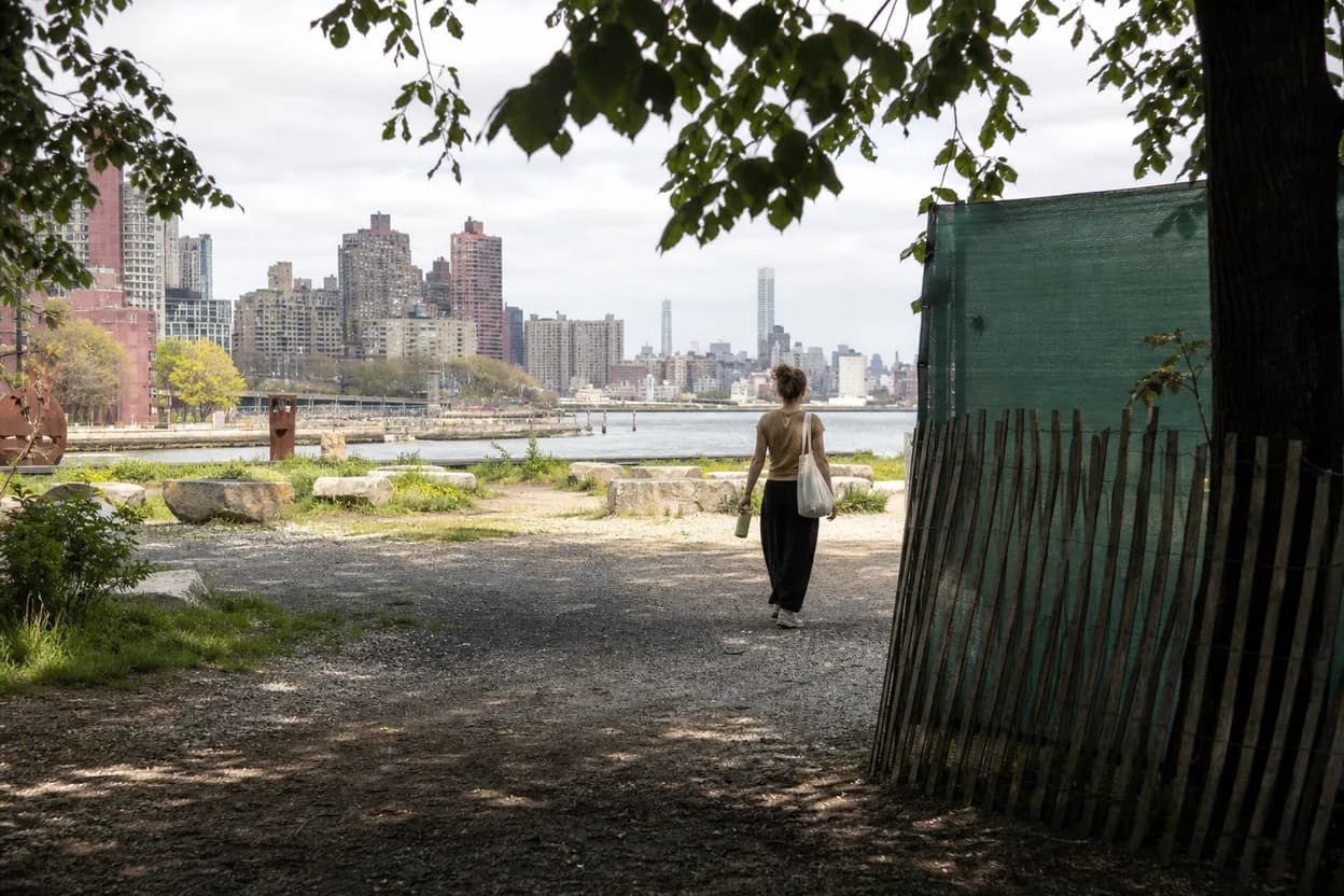 NYC experience scene for Socrates Sculpture Park at Golden Hour: A Free Queens Art Walk Before Dinner