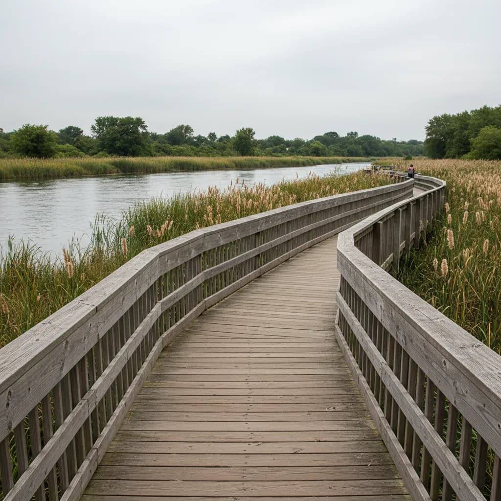 Editorial-style detail scene for Soundview Park Marsh in New York.