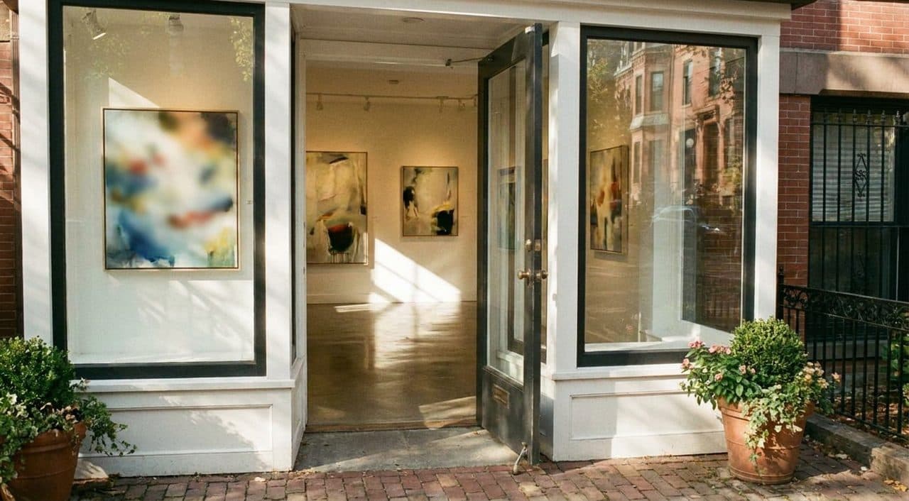 The South End Between Brunch Crowds When Gallery Doors Open Onto Quiet Brownstone Blocks - scene