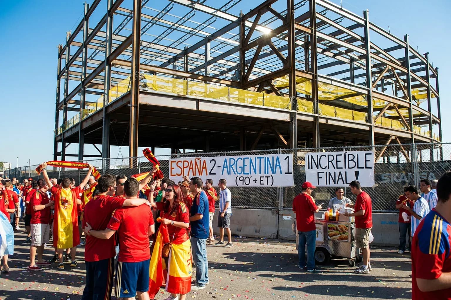 World Cup supporters navigating East Rutherford · New York City · North America during match day.