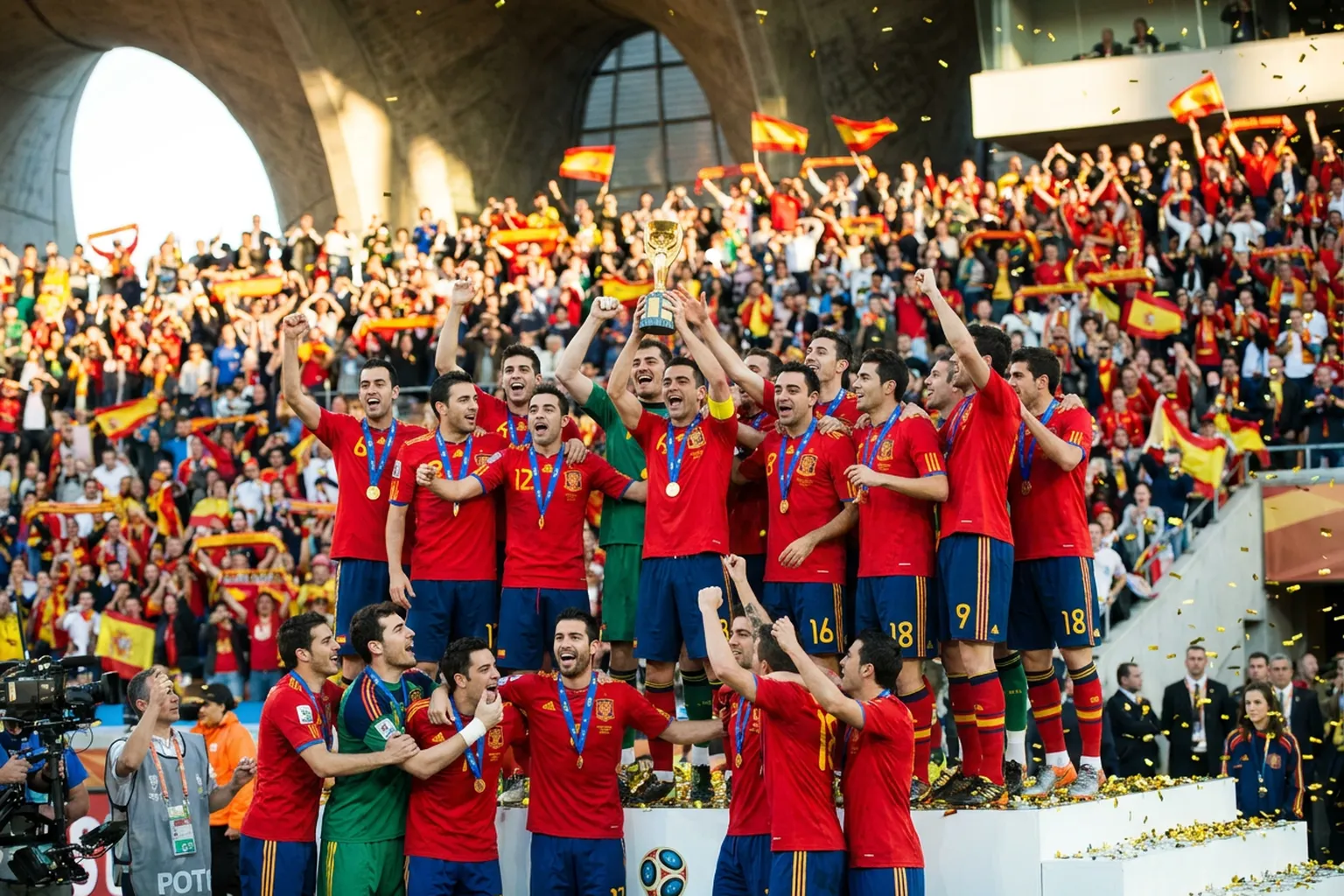 Bright World Cup match-day scene in East Rutherford · New York City · North America.