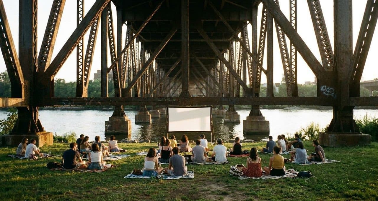 Spain vs Iraq Under the Triborough: Free Viewing on the Great Lawn - scene