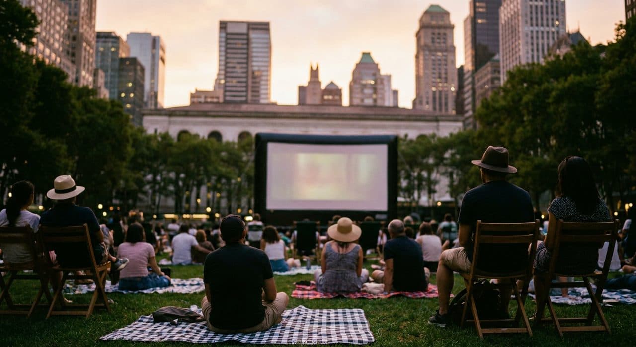 Spurs vs Knicks Picnic Screens Around Bryant Park - cover image