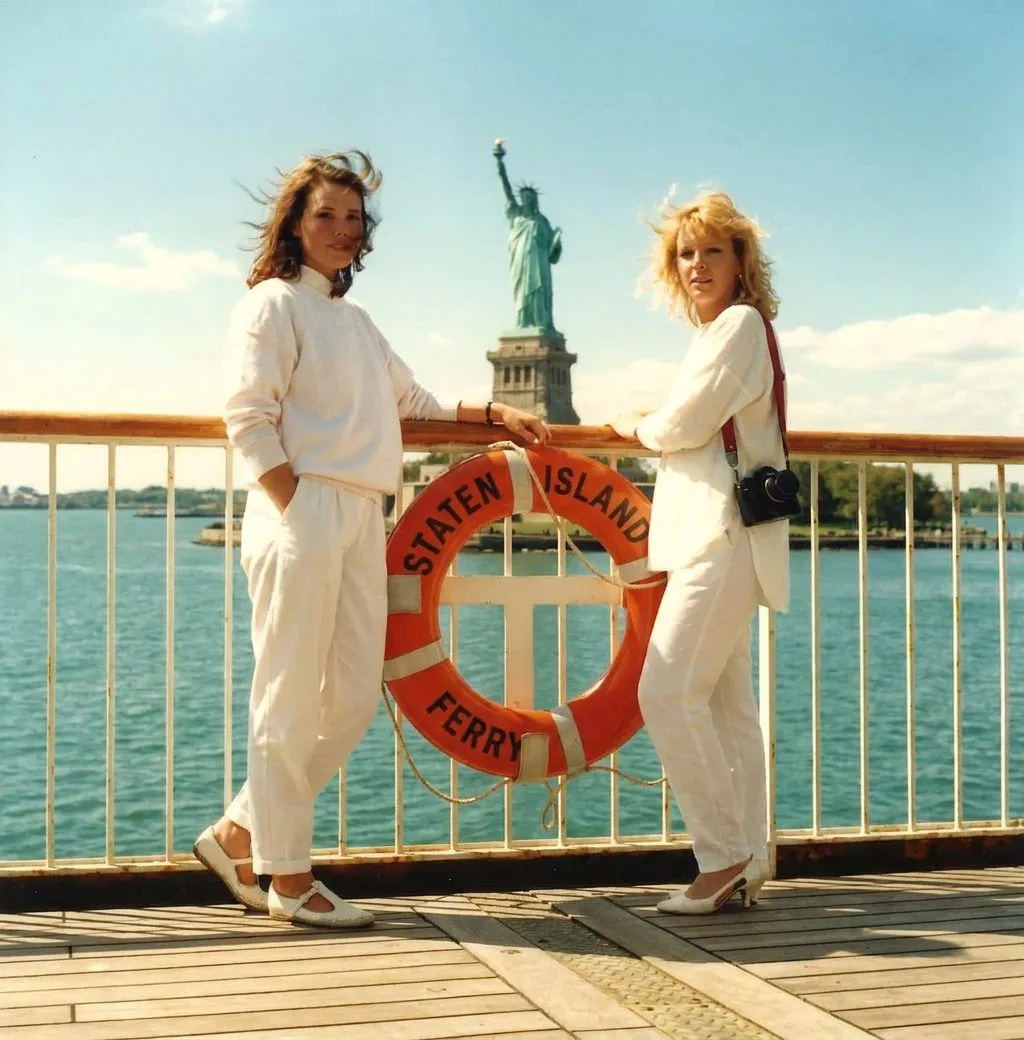The Staten Island Ferry's Sunset Crossing Past the Statue of Liberty