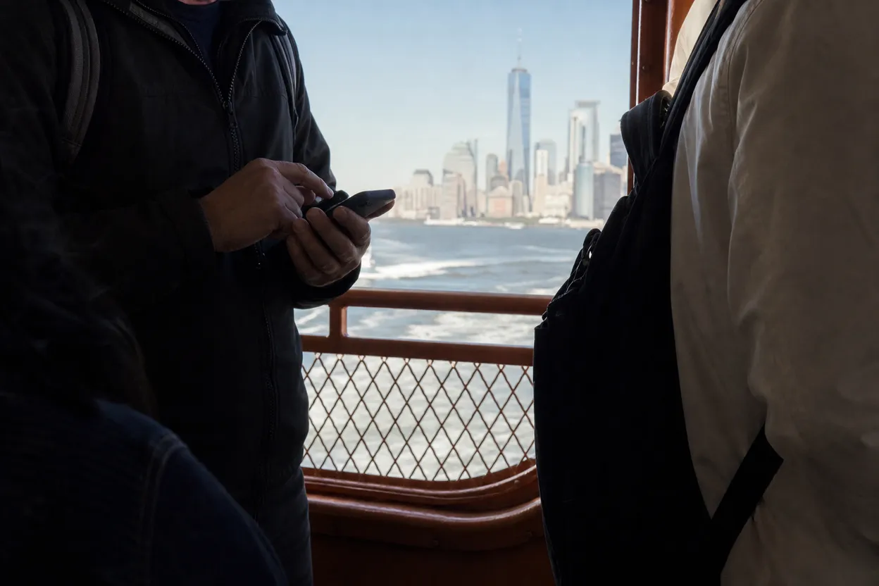 Editorial detail for Staten Island Ferry Sunset Loop When Manhattan Is Too Crowded