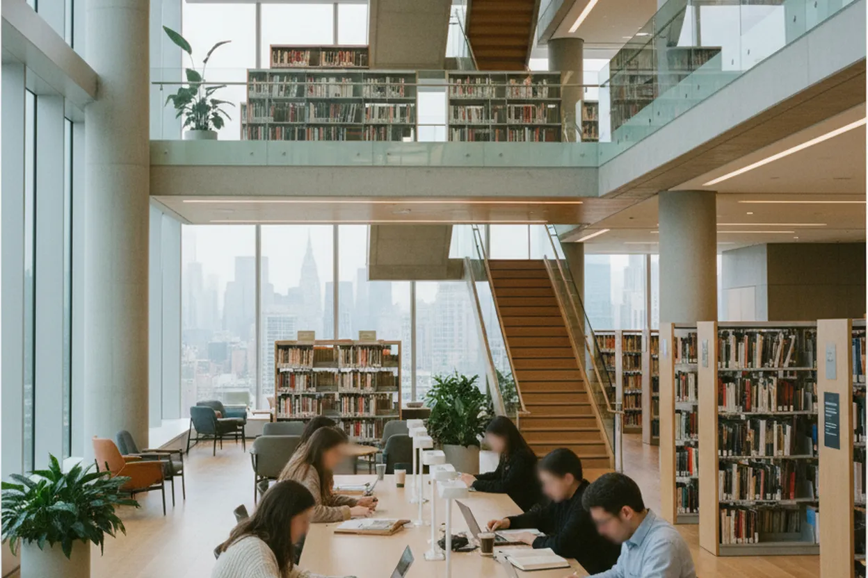 Cover scene for Stavros Niarchos Foundation Library: A Midtown Study-Day Strategy