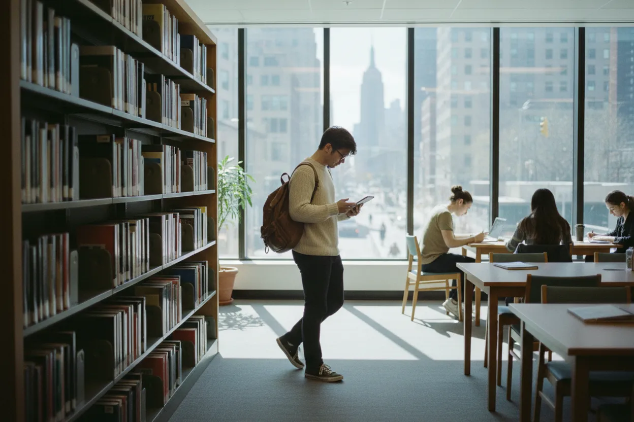 NYC experience scene for Stavros Niarchos Foundation Library: A Midtown Study-Day Strategy