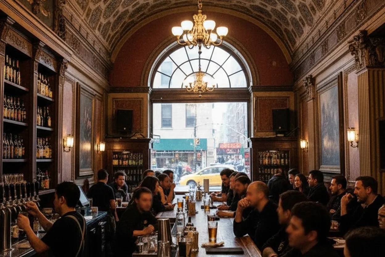 Cover scene for St. Gambrinus for a Brooklyn Soccer Watch With Craft Beer Pace