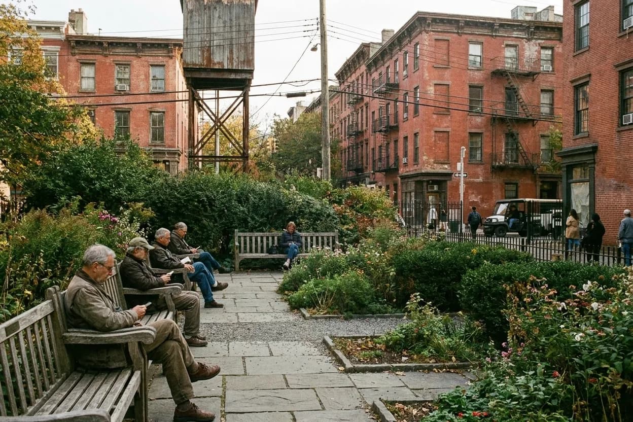 Cover scene for St. Luke in the Fields Garden: The Walled West Village Garden Behind a Historic Church