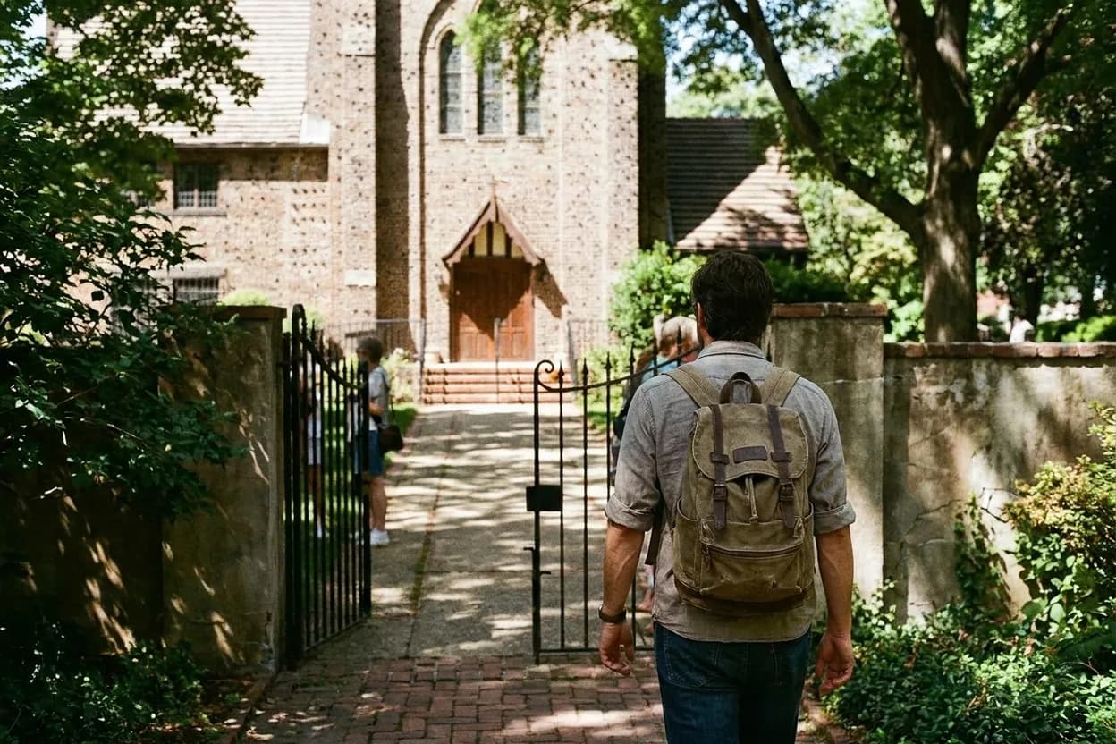 NYC experience scene for St. Luke in the Fields Garden: The Walled West Village Garden Behind a Historic Church