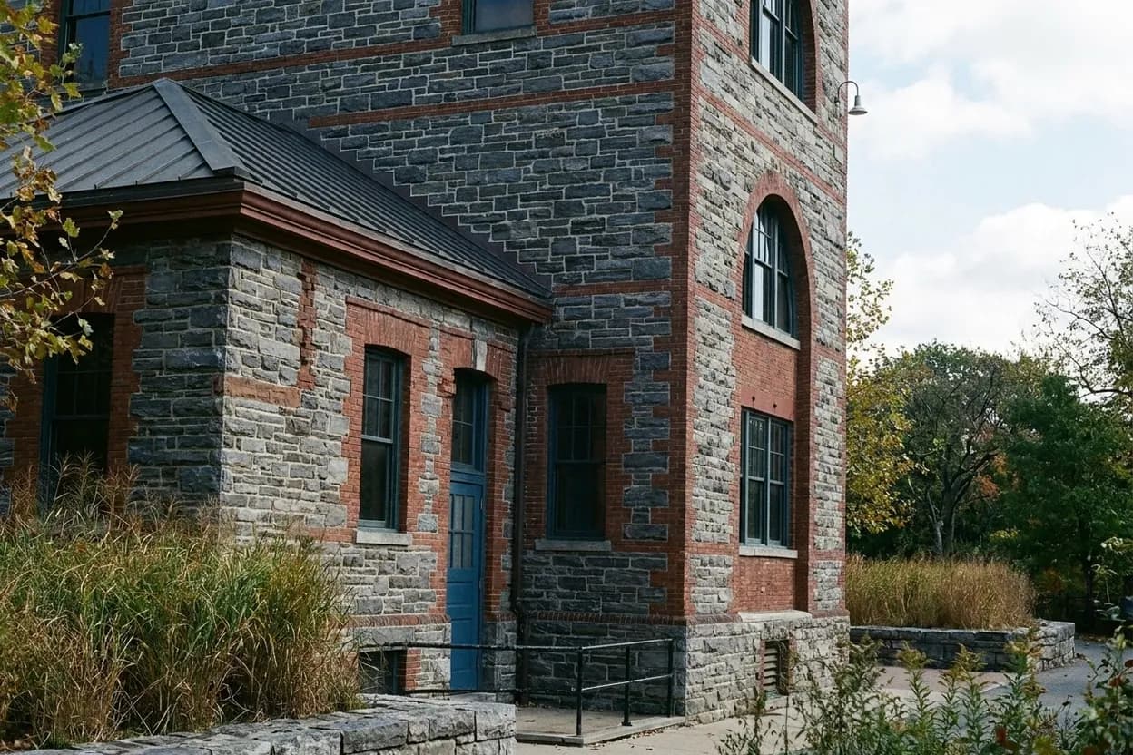 Distinctive details at Strecker Memorial Laboratory